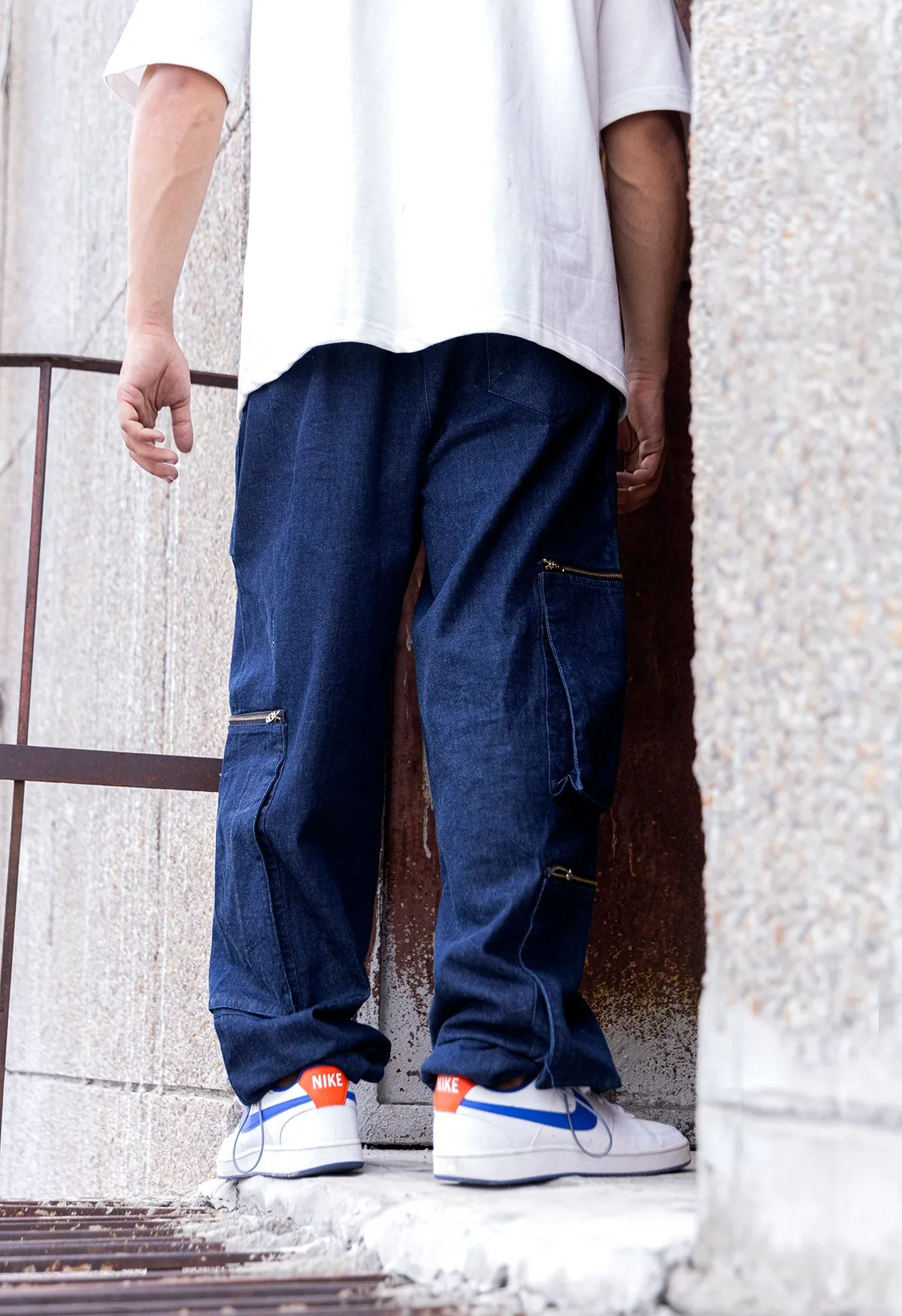 Zipper Pocket Chillfit Denim Cargo Pants